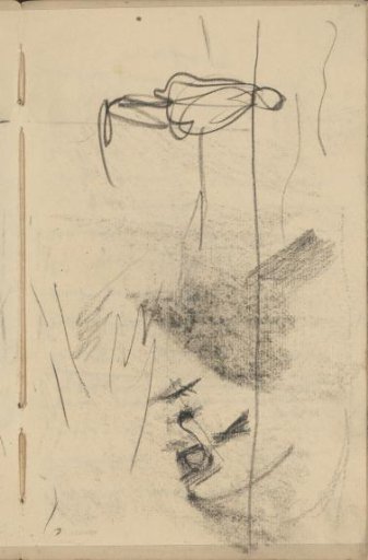 Figure in a landscape and a face