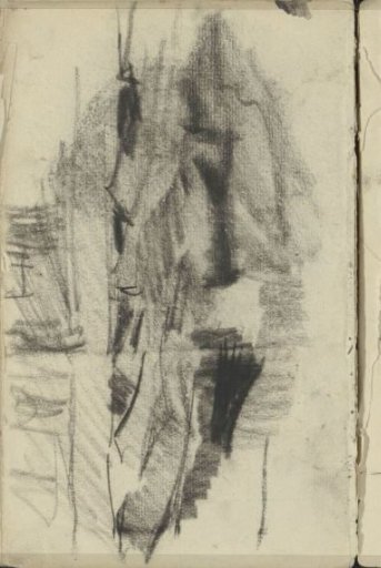 Study, possibly of a canal with boats