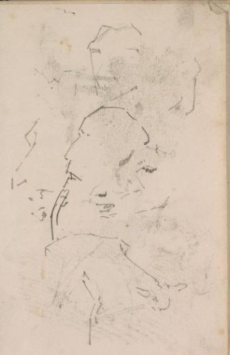 Study sheet with a head and goats