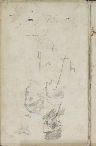 Two male heads and a female head