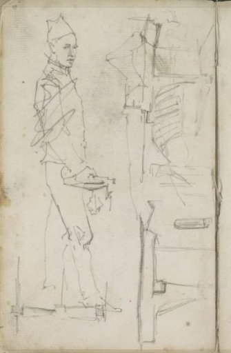 Standing man and a bridge