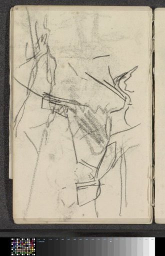 Seated figure with a hat