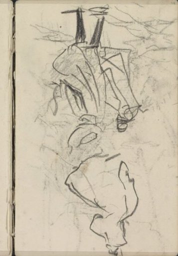 Sheet with studies of women