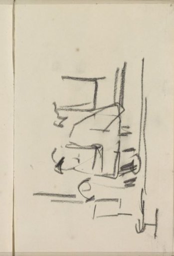 Study, possibly of a leaning figure