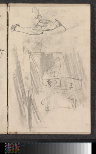 Figures at a Stall and Two Hands