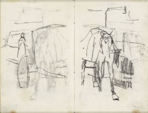 Woman Behind a Carriage