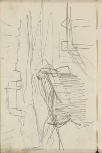 Moored boat, possibly a barge