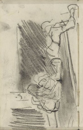 Study, possibly of seated figures