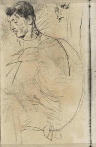 Two studies of a man, possibly museum director Adriaan Pit