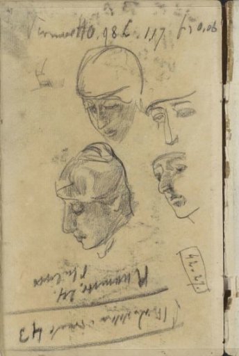Study sheet with heads