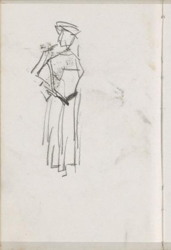 Standing woman with a hat