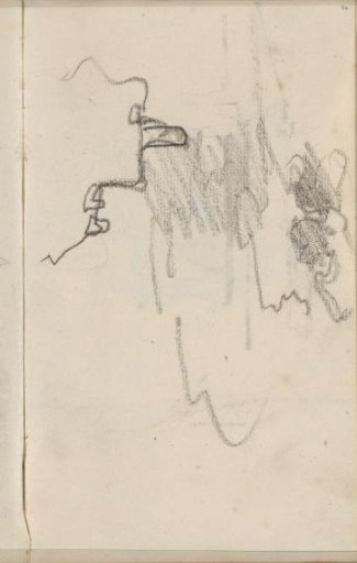 Study, possibly of roofs with a cloudy sky
