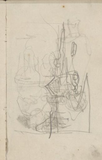 Study, possibly a landscape study with buildings