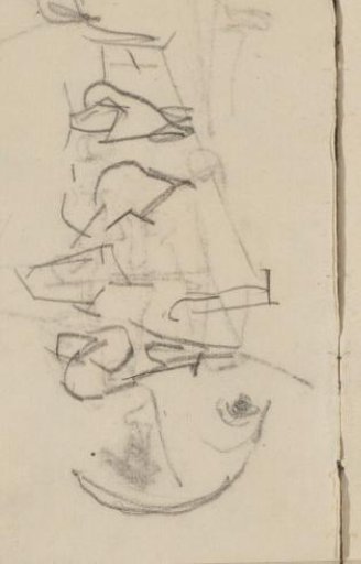 Study sheet with animals and a head