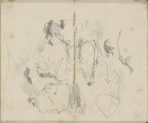 Study sheet with seated figures