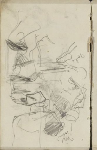 Horses with feed bags and figure studies
