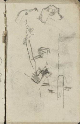 Study sheet with horses and dog heads