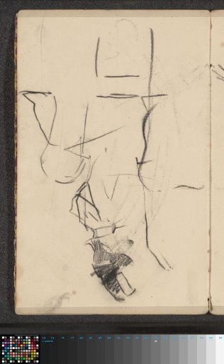Woman with a cap and a man with an object, possibly a pistol