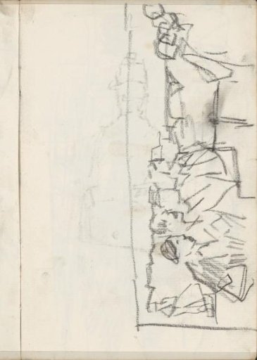 Figures on a bridge