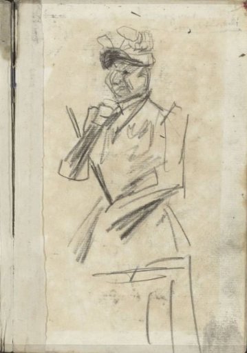 Standing woman with hat