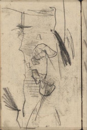 Study, possibly of a landscape with figures