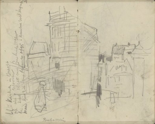 View of the Rembrandtplein in Amsterdam
