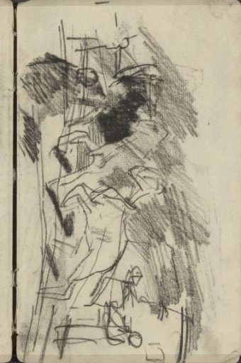 Figures with three harnessed horses