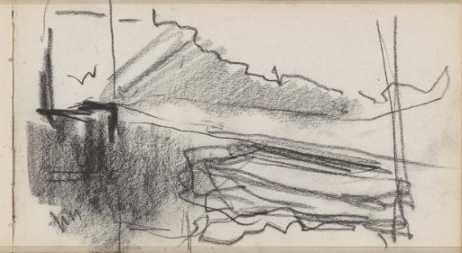 Study, possibly of buildings by the water