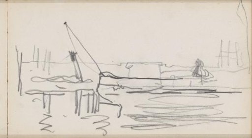 Study, possibly of a moored boat