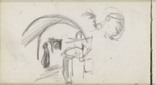 Woman and child at a passageway