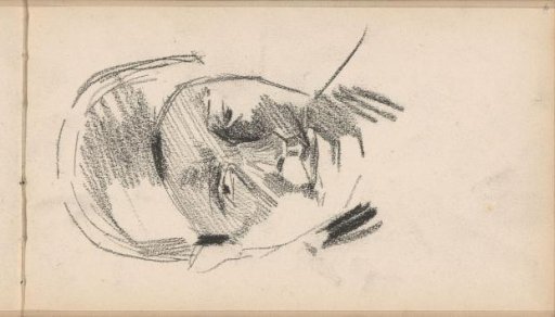 Woman's Head with a Cap with Earflaps