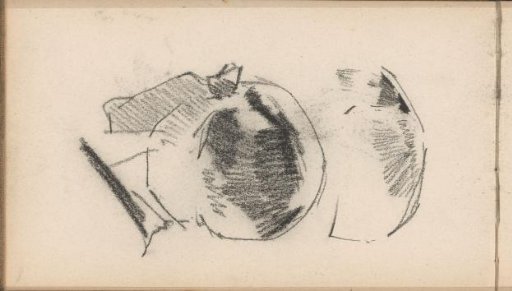 Two studies of a woman's head with a cap with ear flaps