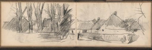 Landscape with farmhouses