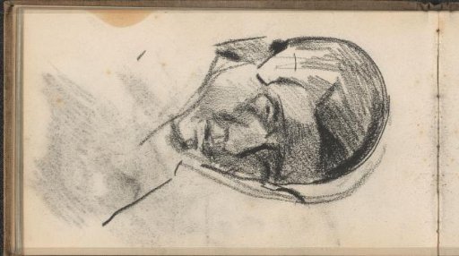Woman's head with cap