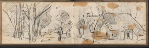 Landscape with farmhouses