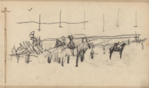 Landscape with soldiers and horses