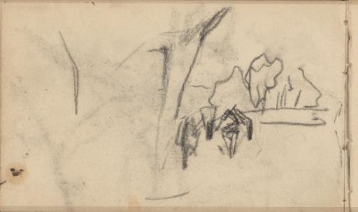 Study, possibly of a landscape with horses