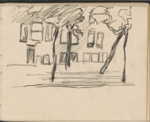 View of the Spui in Amsterdam with trees
