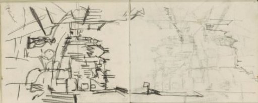 Two views of the Paleisstraat in Amsterdam, seen from the bridge over the Singel