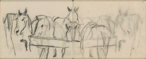 Horses at their trough