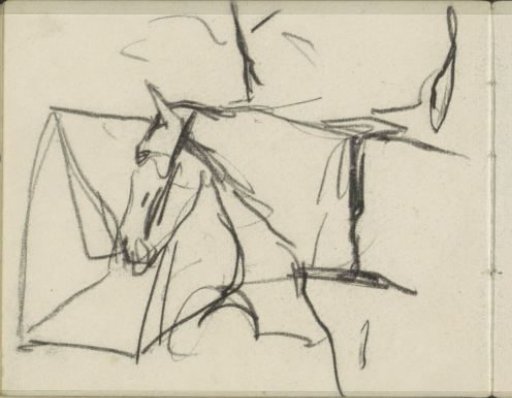 Horse with harness