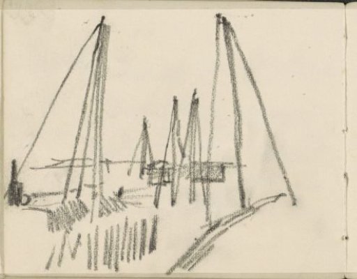 Ships, possibly near the Barentszstraat or the Prins Hendrikkade in Amsterdam
