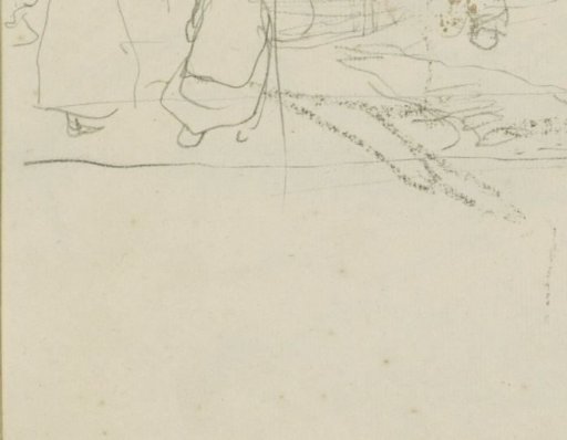 Figure studies and a landscape or city view