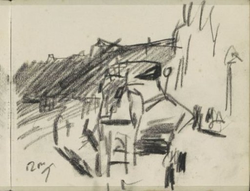 View of the Singel in Amsterdam with a horse and carriage