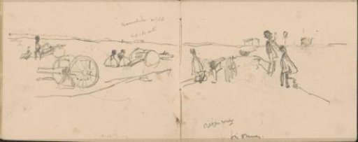 Horse artillery on the heath near Ommen