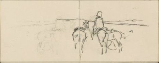 Horseman with horses on the Lemelerberg