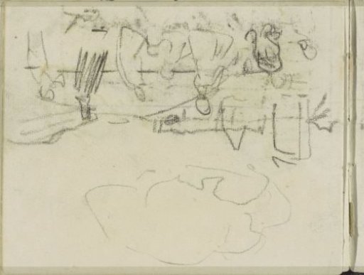 View in Amsterdam with figures, possibly on a bridge