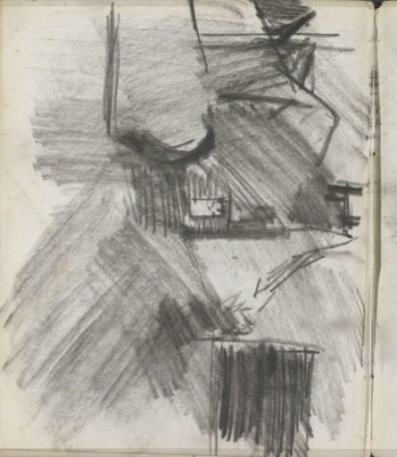 Buildings, possibly a farmhouse