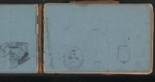 Objects and a child's head