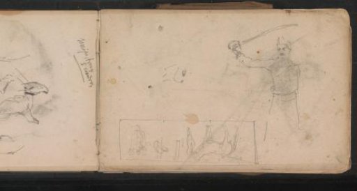 Soldier and a composition study with horses